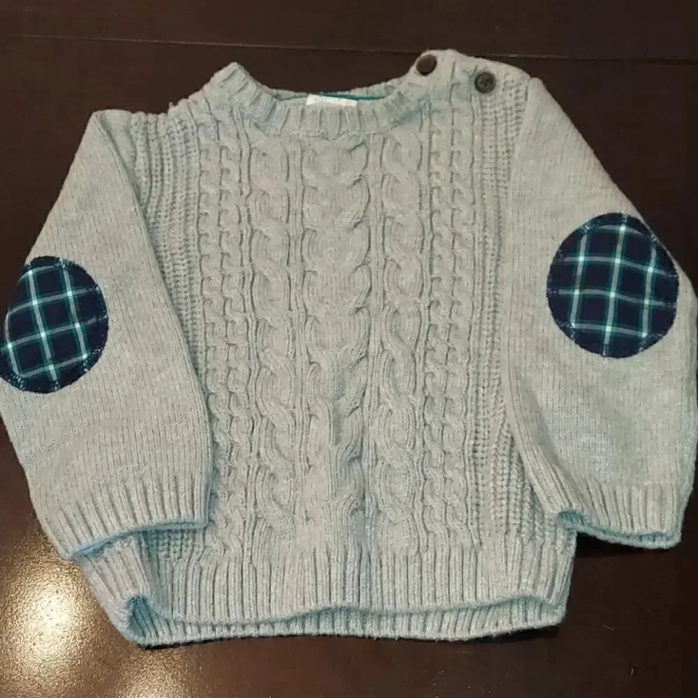 Gymboree Gray Cable Knit Sweater Sz 18-24M